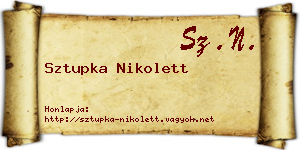 Sztupka Nikolett névjegykártya